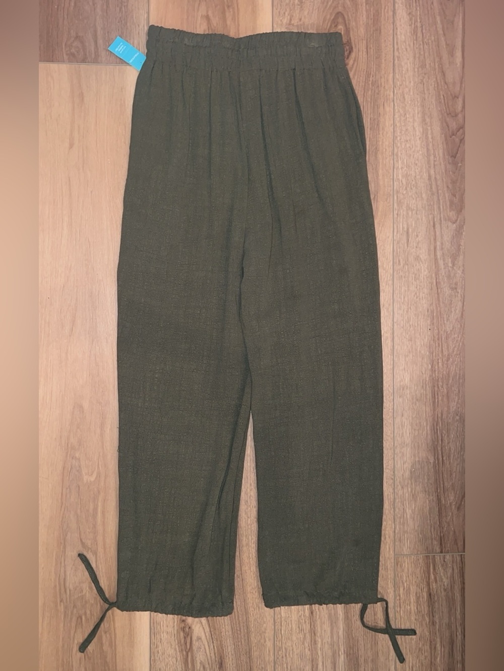 Maurices - Olive Drawstring Boho Pants - Picture 2 of 4